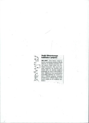 Vodja Olmertovega kabineta v priporu  - nosilna