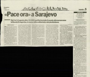 «Pace ora» a Sarjevo  - nosilna