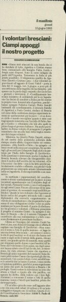 I volontari bresciani: Ciampi appoggi il...  - nosilna