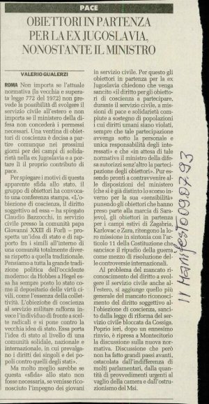 Obiettori in partenza per la ex Jugoslav...  - nosilna