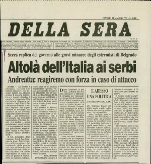 Altolà dell'ltalia ai serbi  - nosilna