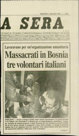 Massacrati in Bosnia tre volontari itali...  - nosilna