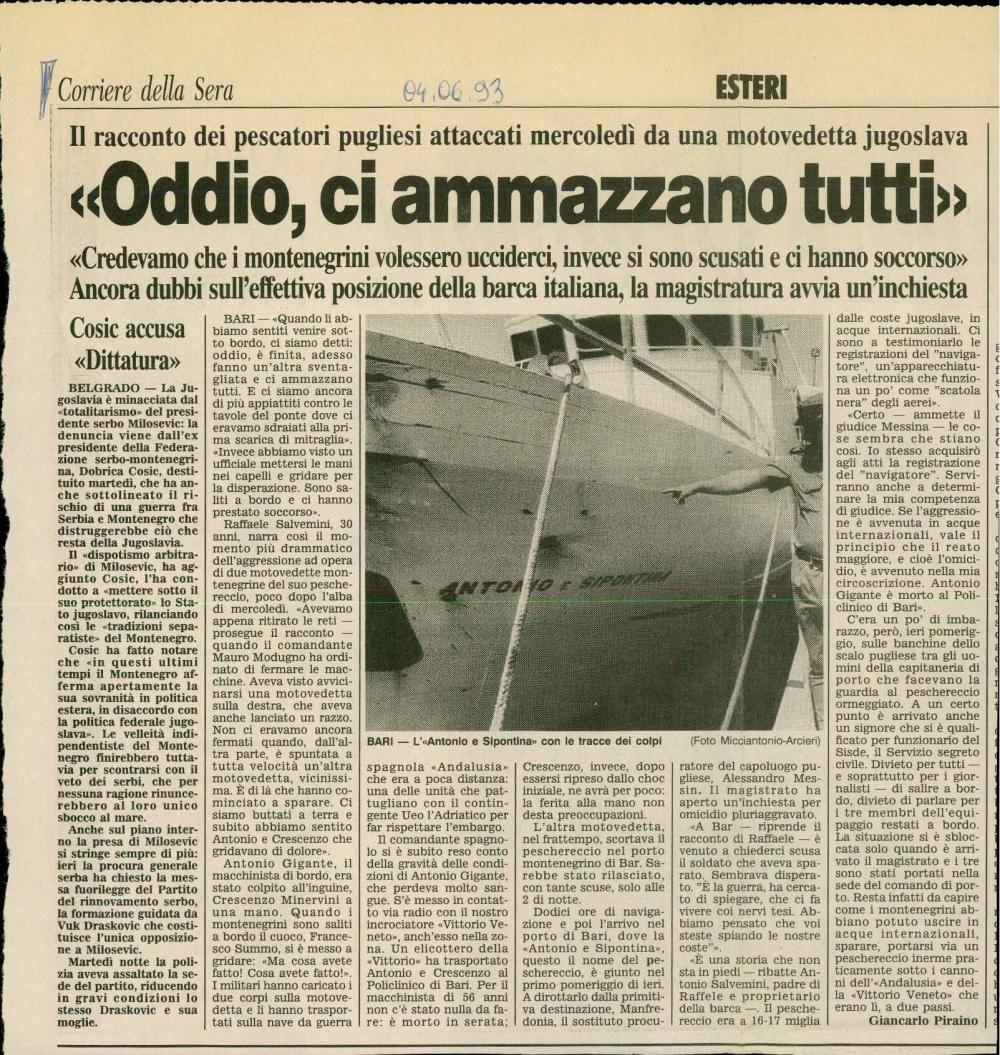 «Oddio, ci ammazzano tutti» - nosilna