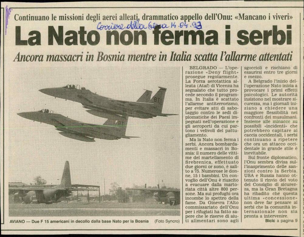La Nato non ferma i serbi