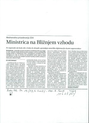 MInistrica na Bližnjem vzhodu  - nosilna