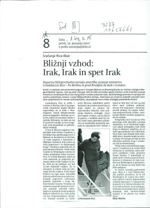 Bližnji vzhod: Irak, Irak in spet Irak  - nosilna