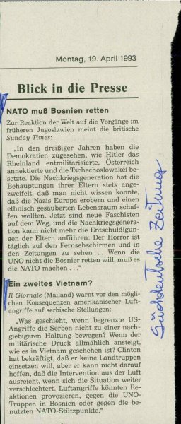 NATO muß Bosnien retten  - nosilna