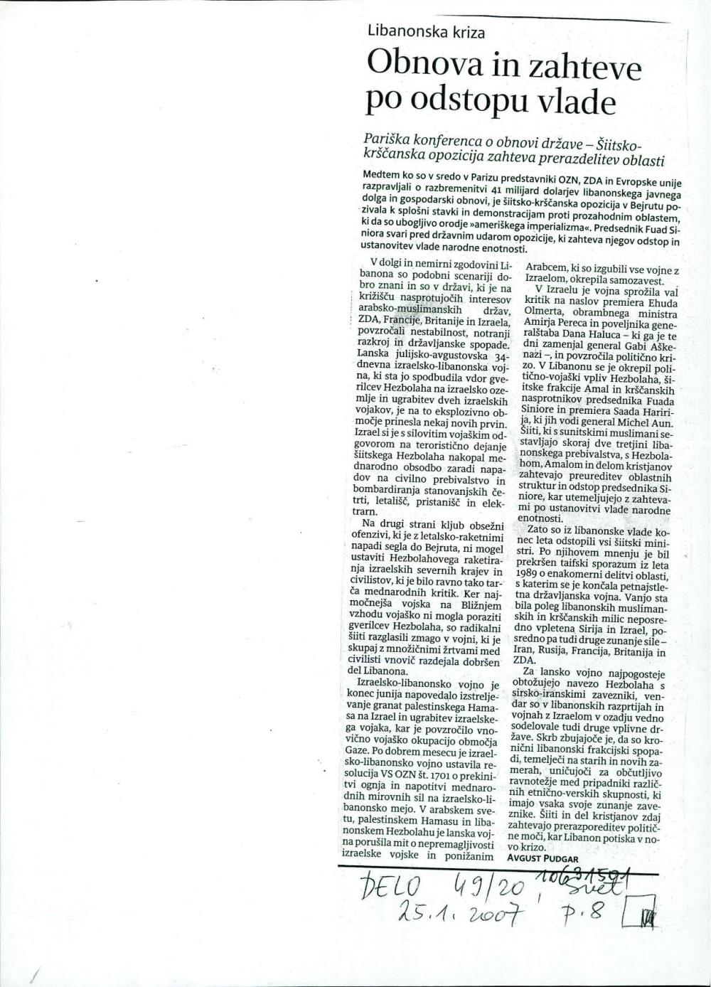 Obnova in zahteve po odstopu vlade