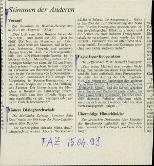 Stimmen der Anderen: Versagt; Höhere Dia...  - nosilna