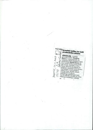 Izraelski tožilec bo tožil predsednika d...  - nosilna