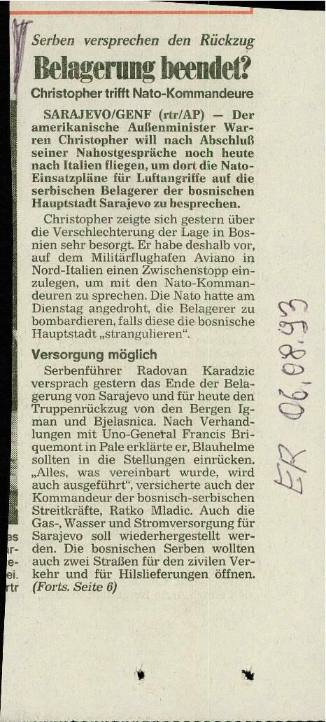 Belagerung beendet?