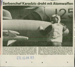 Serbenchef Karadzic droht mit Atomwaffen  - nosilna