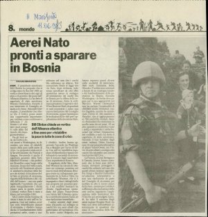Aerei Nato pronti a sparare in Bosnia  - nosilna