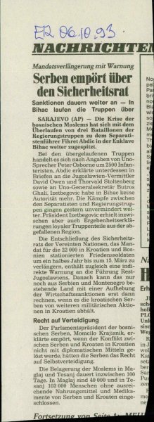 Serben empört über den Sicherheitsrat  - nosilna