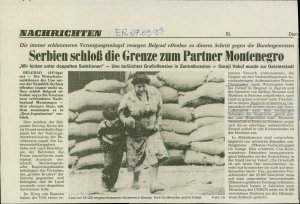 Serbien schloß die Grenze zum Partner Mo...  - nosilna