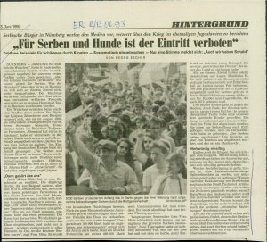 "Für Serben und Hunde ist der Eintritt v...  - nosilna
