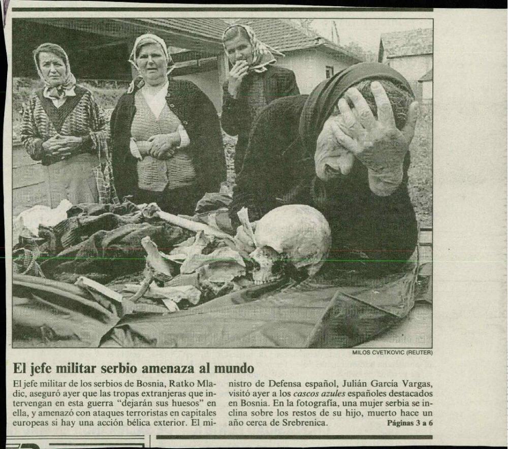 El jefe militar serbio amenaza al mundo