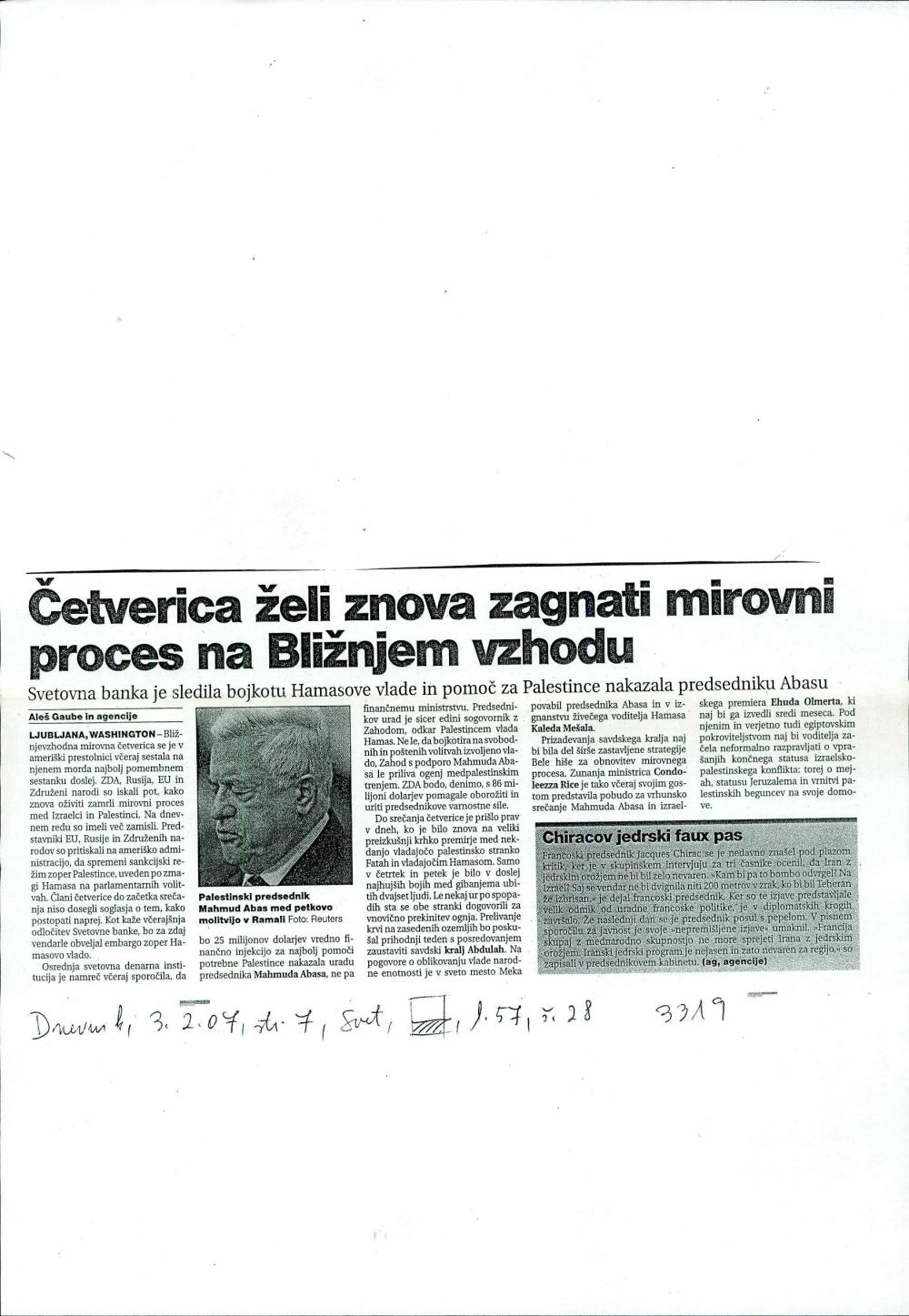 Četverica želi znova zagnati mirovni pro... - nosilna