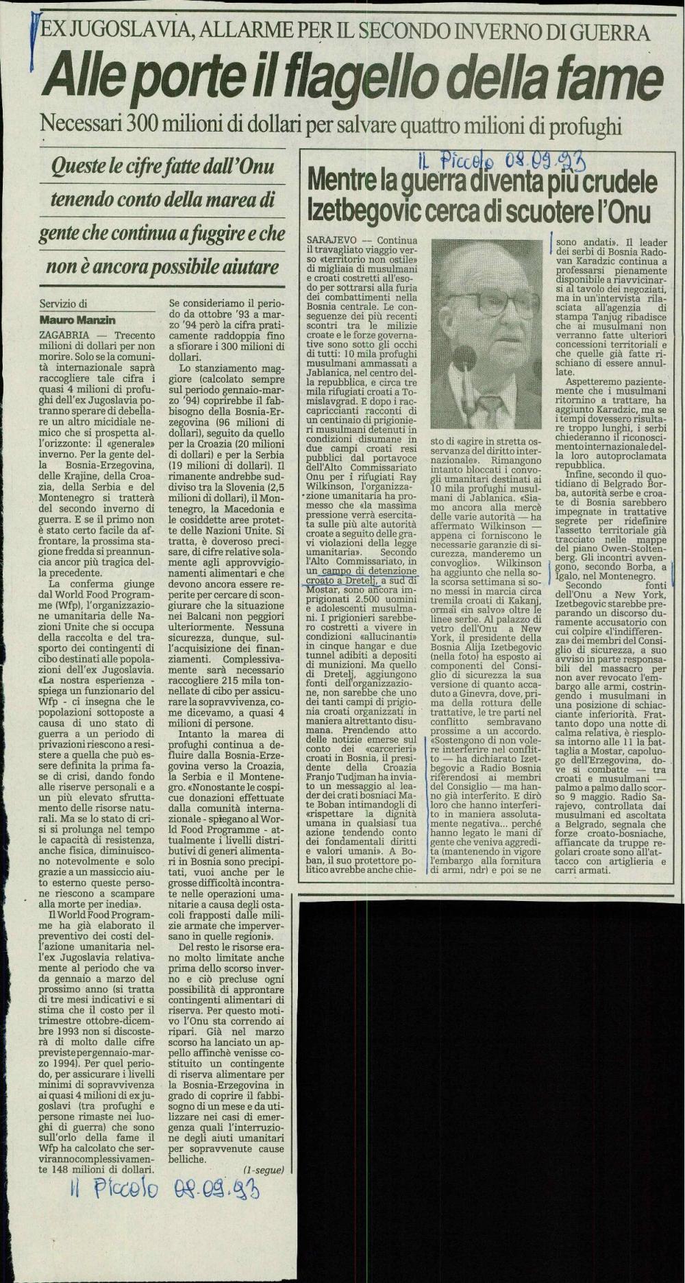 Alle porte il flagello della fame