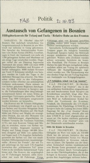 Austausch von Gefangenen in Bosnien  - nosilna