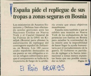 España pide el repliegue de sus tropas a...  - nosilna