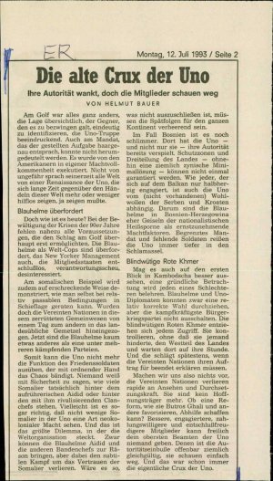 Die alte Crux der Uno  - nosilna