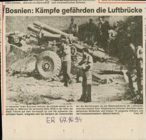 Bosnien: Kämpfe gefährden die Luftbrücke  - nosilna