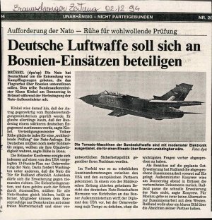 Deutsche Luftwaffe soll sich an Bosnien-...  - nosilna