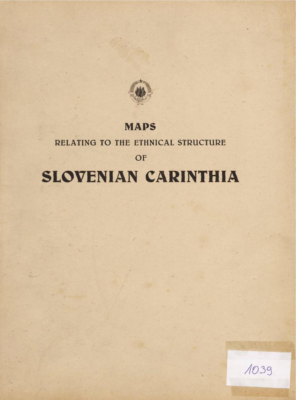Maps relating to the ethnical structure of Slovenian Carinthia