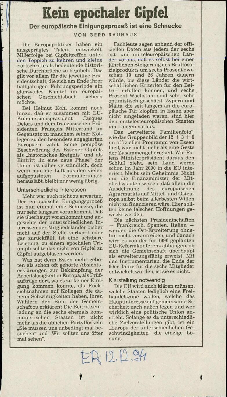 Kein epochaler Gipfel