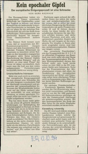 Kein epochaler Gipfel  - nosilna