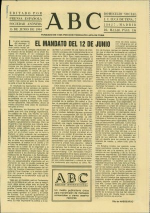 El mandato de 12 de junio  - nosilna