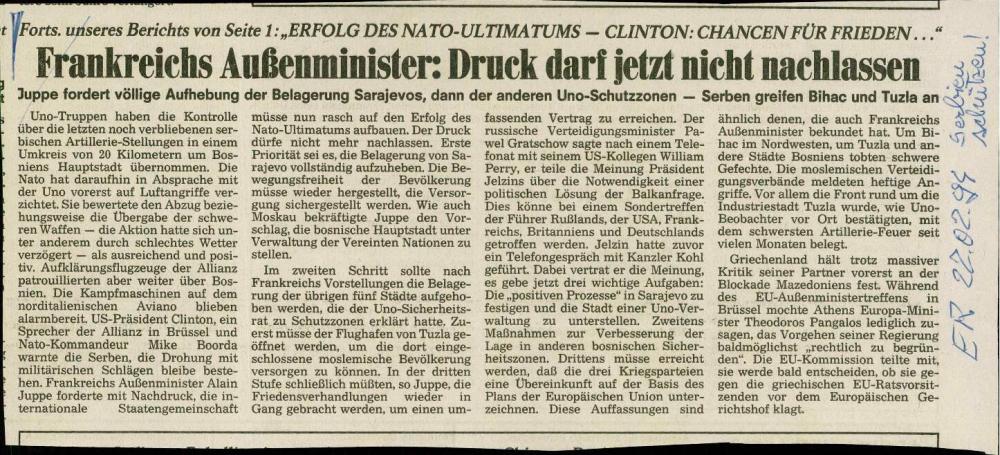 Frankreichs Außenminister: Druck darf jetzt nicht nachlassen