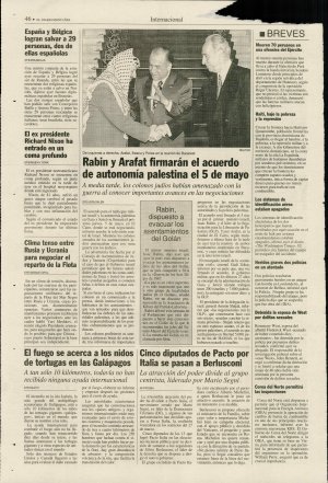 Rabin y Arafat firmarán el acuerdo de au...  - nosilna