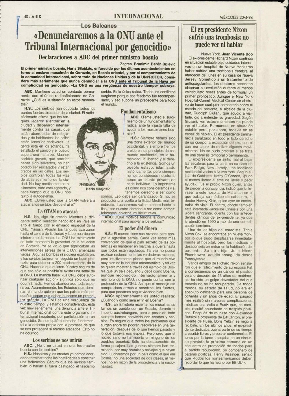 «Denunciaremos a la ONU ante el Tribunal Intemacional por genocidio»