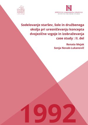 Sodelovanje staršev, šole in družbenega ...  - nosilna