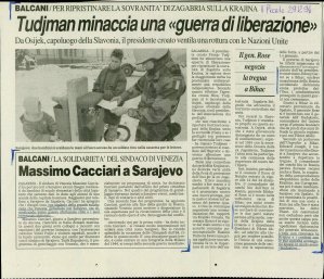 Tudjman minaccia una «guerra di liberazi...  - nosilna