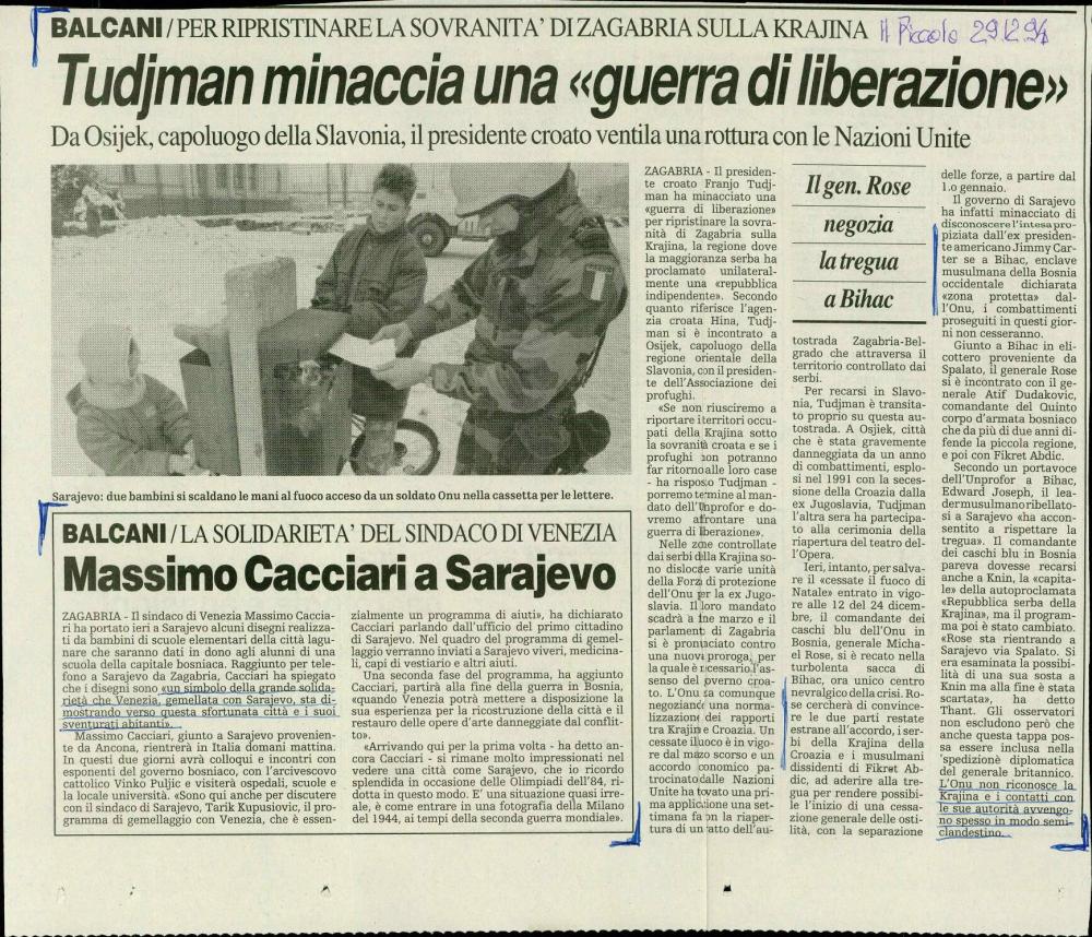 Massimo Cacciari a Sarajevo