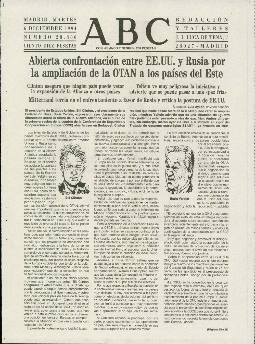 Abierta confrontación entre EE.UU. y Rusia por la ampliación de la OTAN a los países del Este