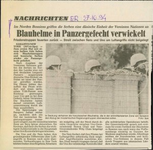 Blauhelme in Panzergefecht verwickelt  - nosilna