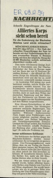 Alliiertes Korps steht schon bereit  - nosilna