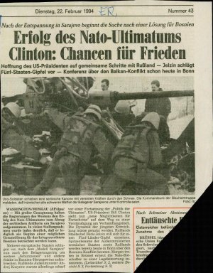 Erfolg des Nato-Ultimatums Clinton: Chan...  - nosilna