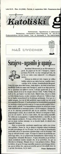 Sarajevo - ugasnilo je upanje...  - nosilna