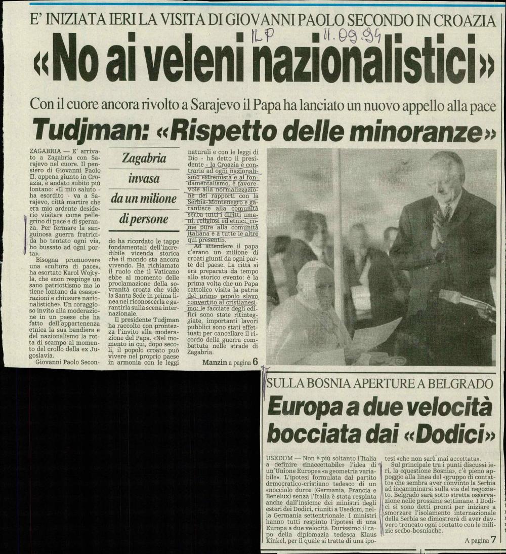 «No ai veleni nazionalistici»
