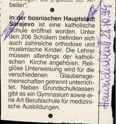 [In der bosnischen Hauptstadt Sarajevo] - nosilna