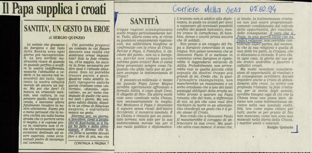 Santità, un gesto da eroe - nosilna