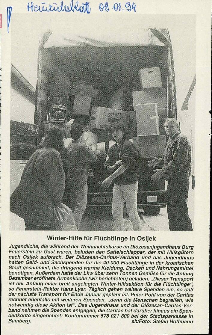 Winter-Hilfe für Flüchtlinge in Osijek
