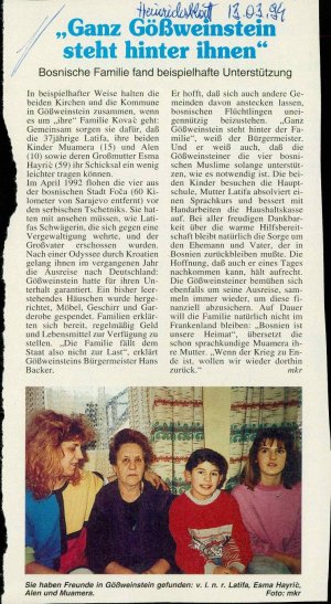 „Ganz Gößweinstein steht hinter ihnen"  - nosilna