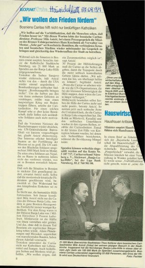 „Wir wollen den Frieden fördern"  - nosilna