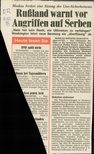 Rußland warnt vor Angriffen auf Serben  - nosilna